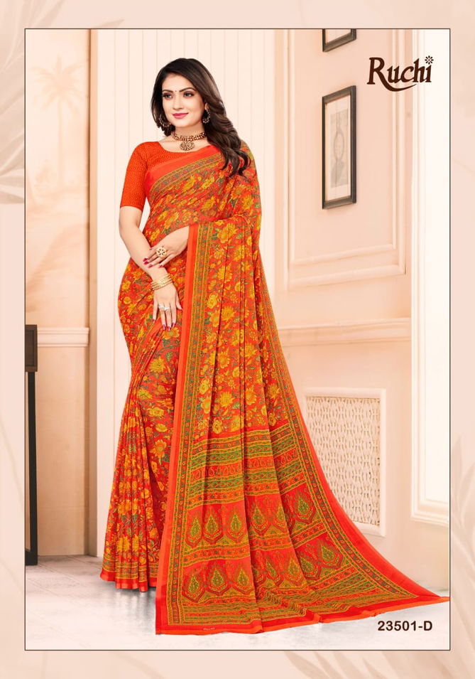 Star Chiffon 102 By Ruchi Printed Saree Catalog